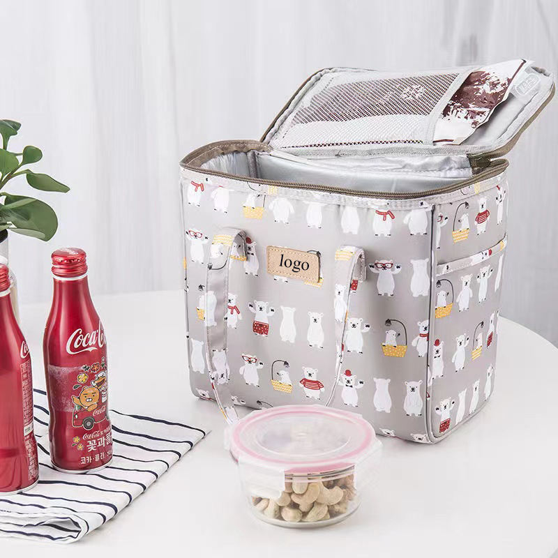 neues Design aus recyceltem RPET mit vollständig bedruckter Strand-Picknick-Lunchbox-Kühltasche, große isolierte Kühltasche für Bierlebensmittel