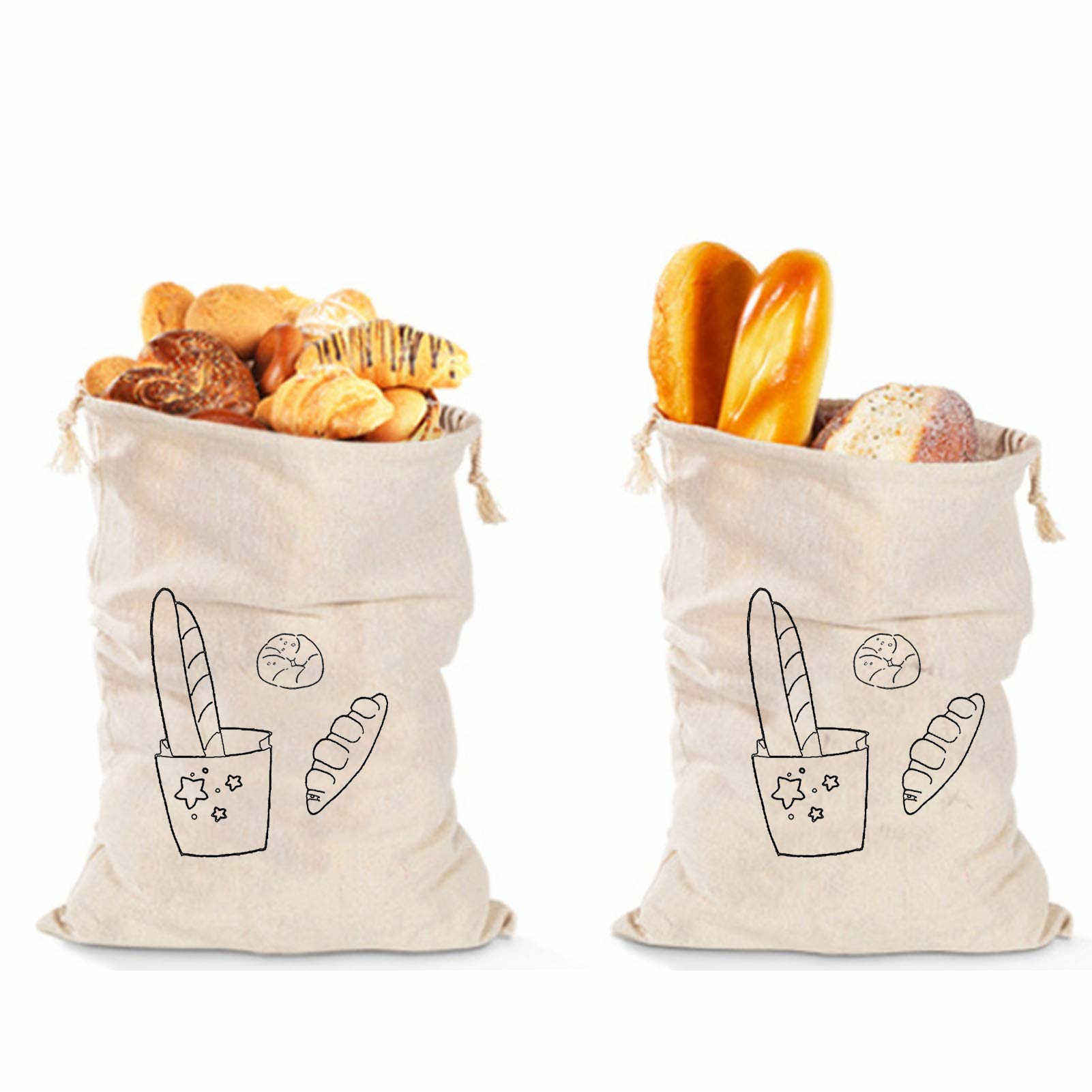Brotbeutel Hausgemachte wiederverwendbare Aufbewahrungsbehälter für Lebensmittel Handwerkliche Brotbeutel Reiskorn Naturstoffbeutel