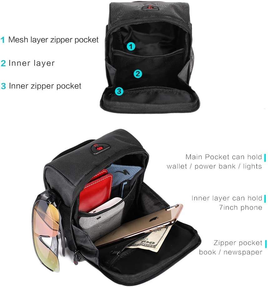 Heißer Verkauf schwarz strapazierfähiges Material wasserabweisende E-Scooter-Tasche professionelle Fahrradlenkertasche