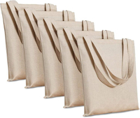 Geruchsdichte Baumwolle benutzerdefiniertes Logo Großhandel natürliches Geschenk Leinen Einkaufstasche umweltfreundlich bedruckte Einkaufstaschen