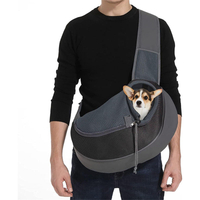 Benutzerdefinierte tragbare Haustier-Schulter-Tragetasche für kleine Hunde, Katzen, Welpen, verstellbarer Riemen, Mesh