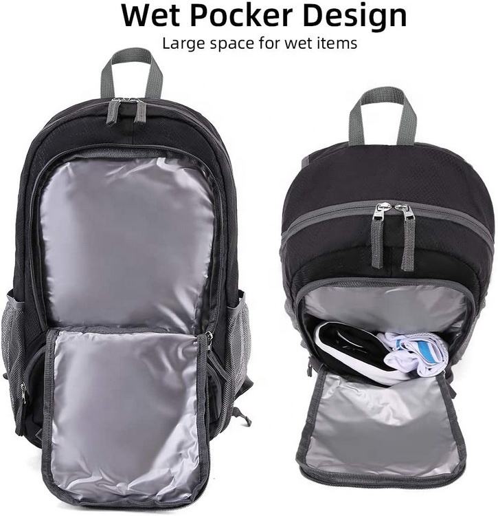 Großhandel faltbarer Wanderrucksack benutzerdefinierter faltbarer wasserdichter Unisex-Rucksack für den Außenbereich