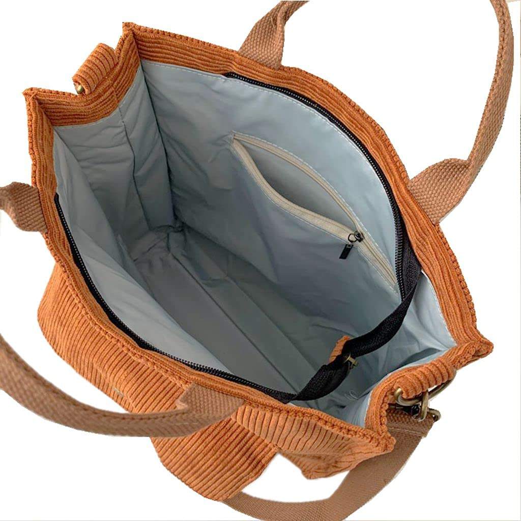 Damen Cord Umhängetasche Lässige Umhängetasche Cord Messenger Hobo Bag Handtasche Tote Travel Purse