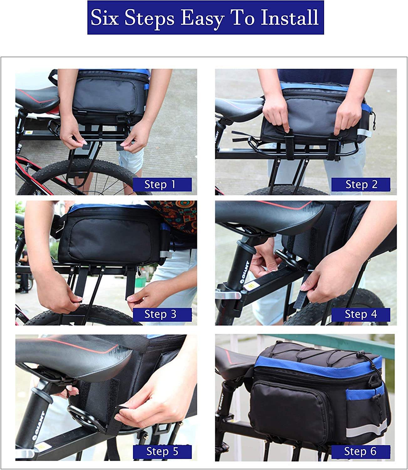 Hochwertige Fahrradträger Gepäckträgertasche Wasserdichte Fahrradtasche Stoßfeste Outdoor Langlebige Fahrradtasche