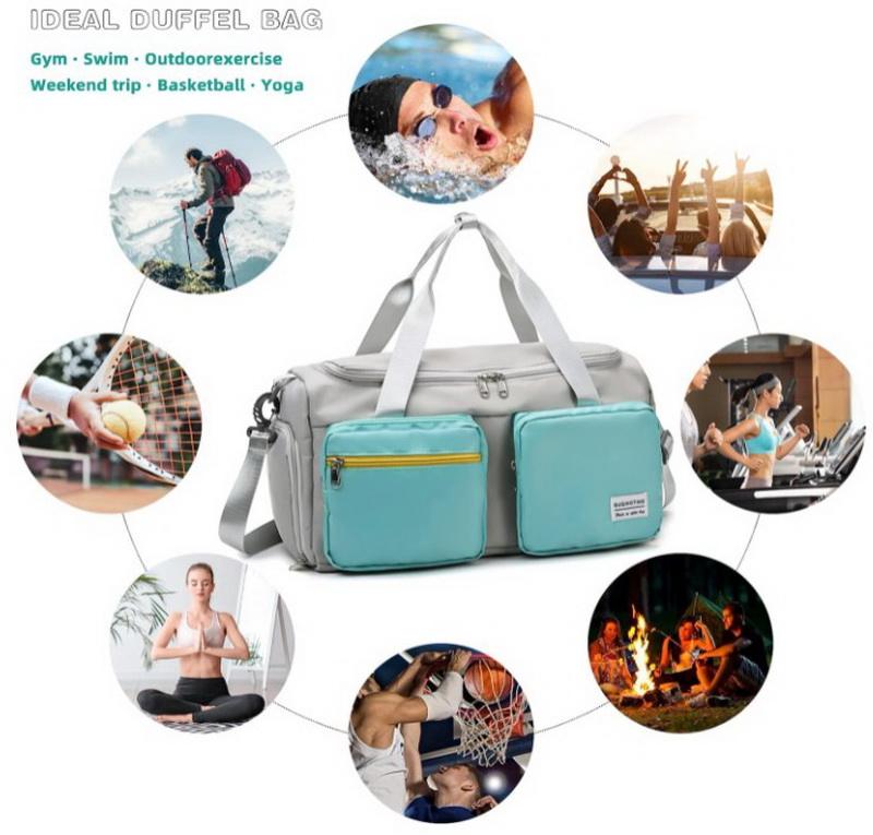 Neu gestaltete Custom Gym Travel Overnight Duffle Bags Frauen Yoga Dance Weekend Sport Seesack für Mädchen