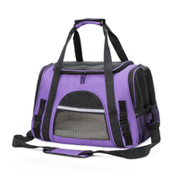 Zusammenklappbare Haustiertragetasche für Katzen Reisetasche mit weichem Rand für Hunde- und Katzentransporttasche mit atmungsaktivem Mesh