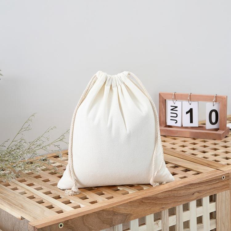 Benutzerdefinierte Großhandel Kordelzug Baumwolle Musselin Kaliko Geschenk Verpackung Tasche Umweltfreundliche Kordelzugbeutel für Schmuck